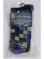 Cycle Heaven Cycle Heaven CH Performance Sock, Twin Pack - Block Contour