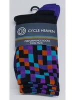Cycle Heaven Cycle Heaven CH Performance Sock, Twin Pack - Nebula