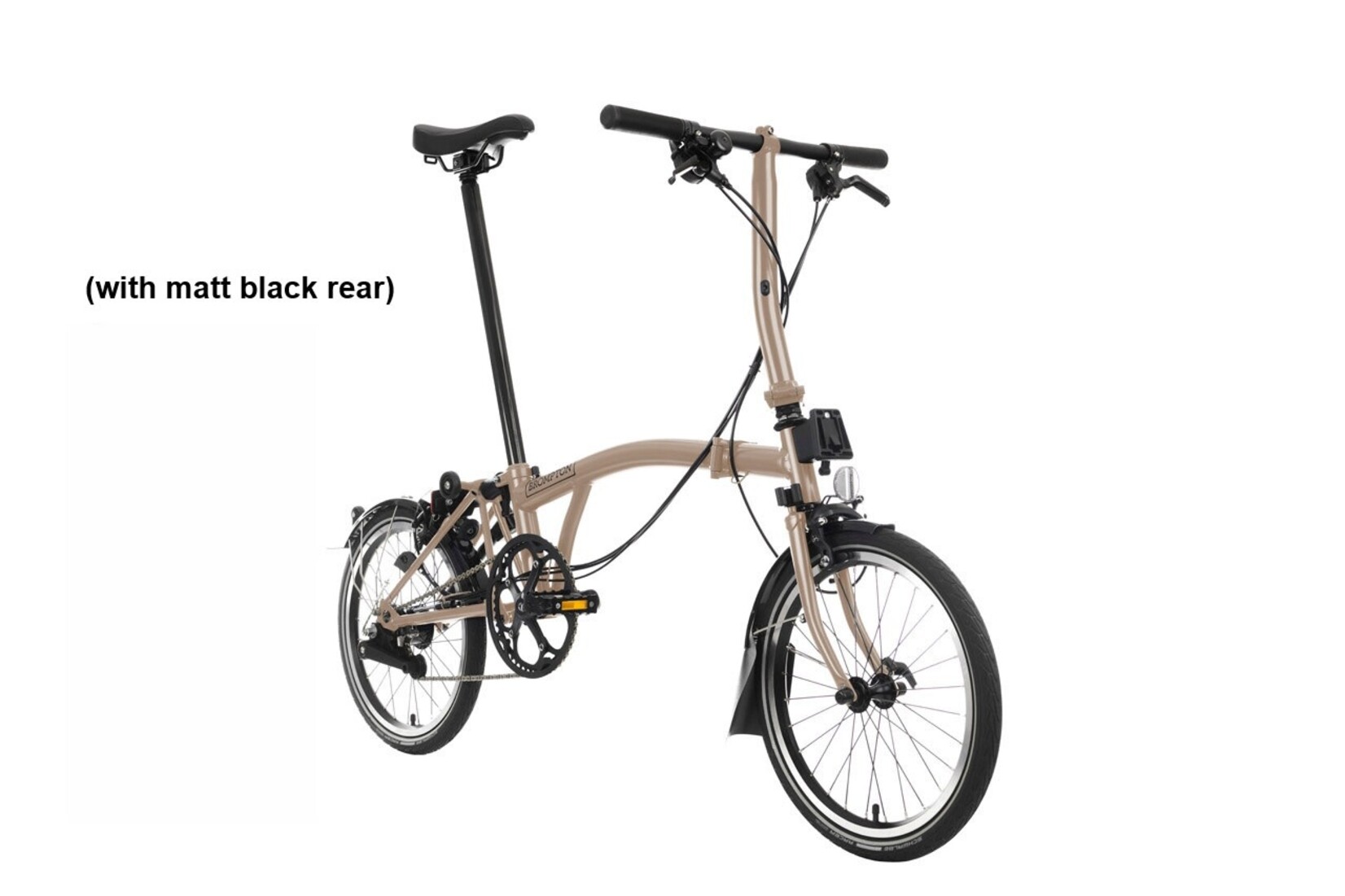 Brompton Brompton C-Line 12 speed - Low - Dune Sand/Matt Black - with rack and Dynamo Upgrade