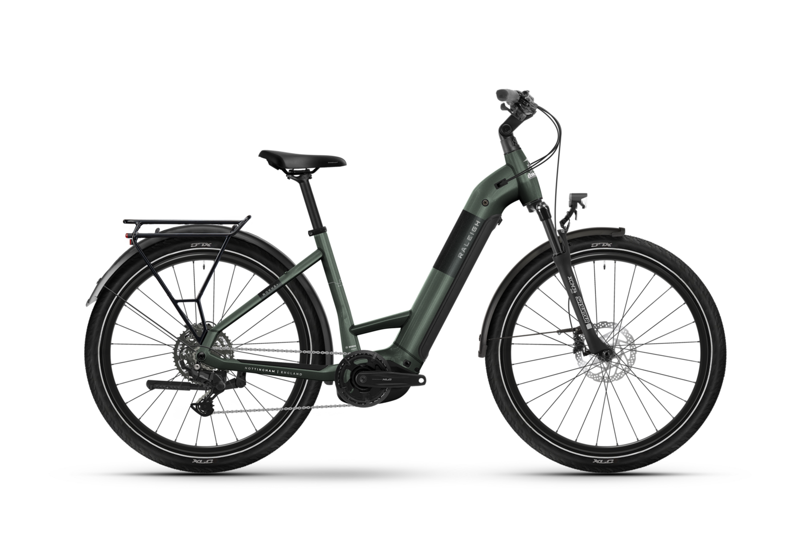Raleigh Raleigh Novus Plus Derailleur - 800Wh - Low Step - Olive Gloss - MD, 45cm