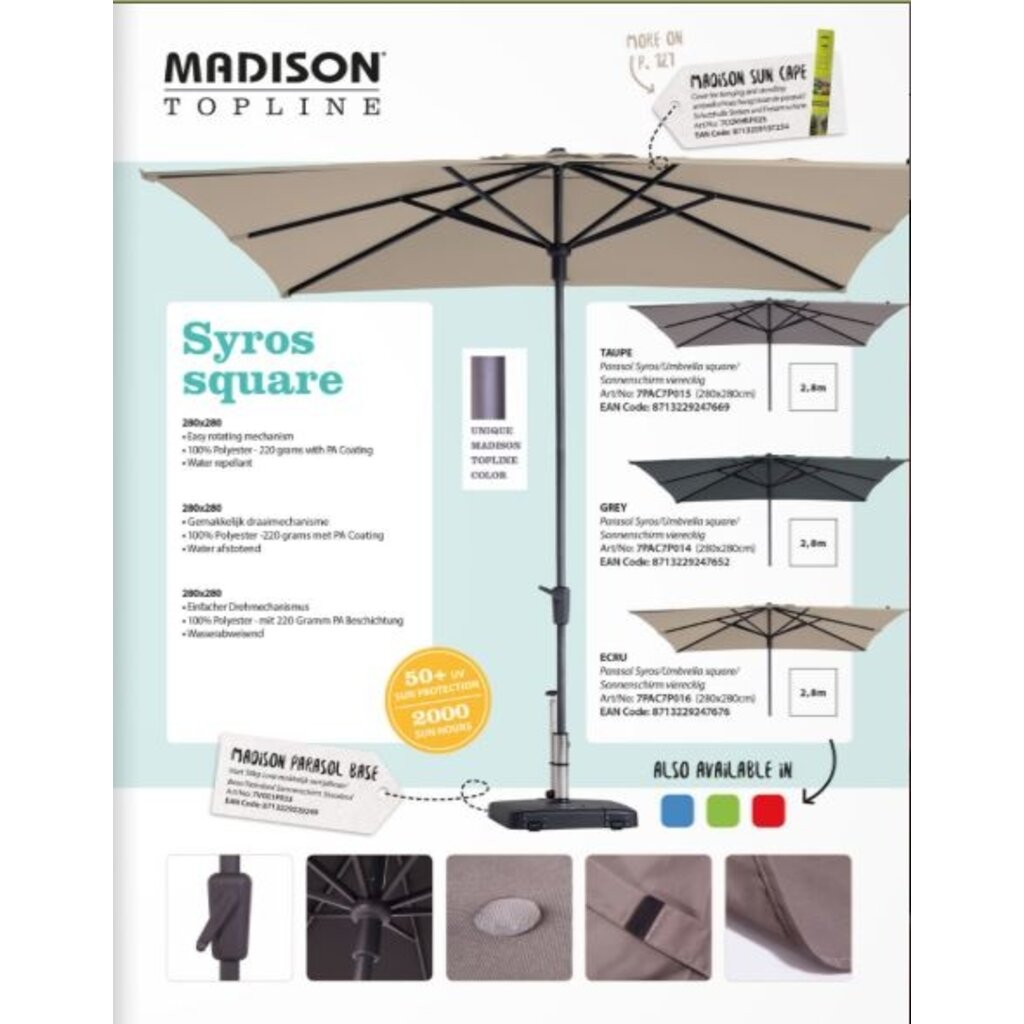 Madison Parasol Syros 280 Topline