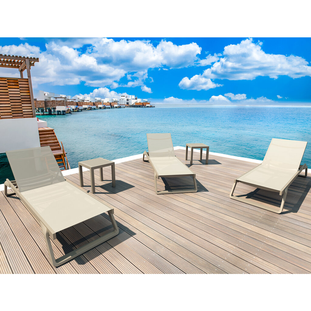 Siesta Ligbed Tropic aluminium en kunststof delen met textileen
