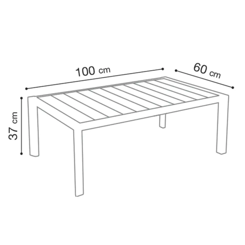 Grosfillex Mooie aluminium salontafel Sunset