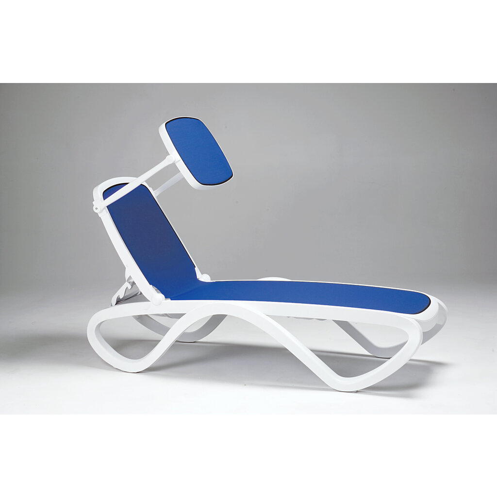 Nardi Ligbed Omega wit frame - textileen extra hoog