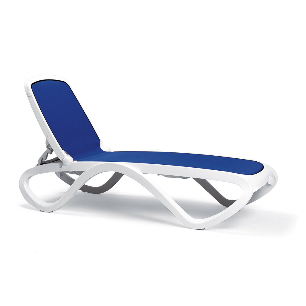 Nardi Ligbed Omega wit frame - textileen extra hoog