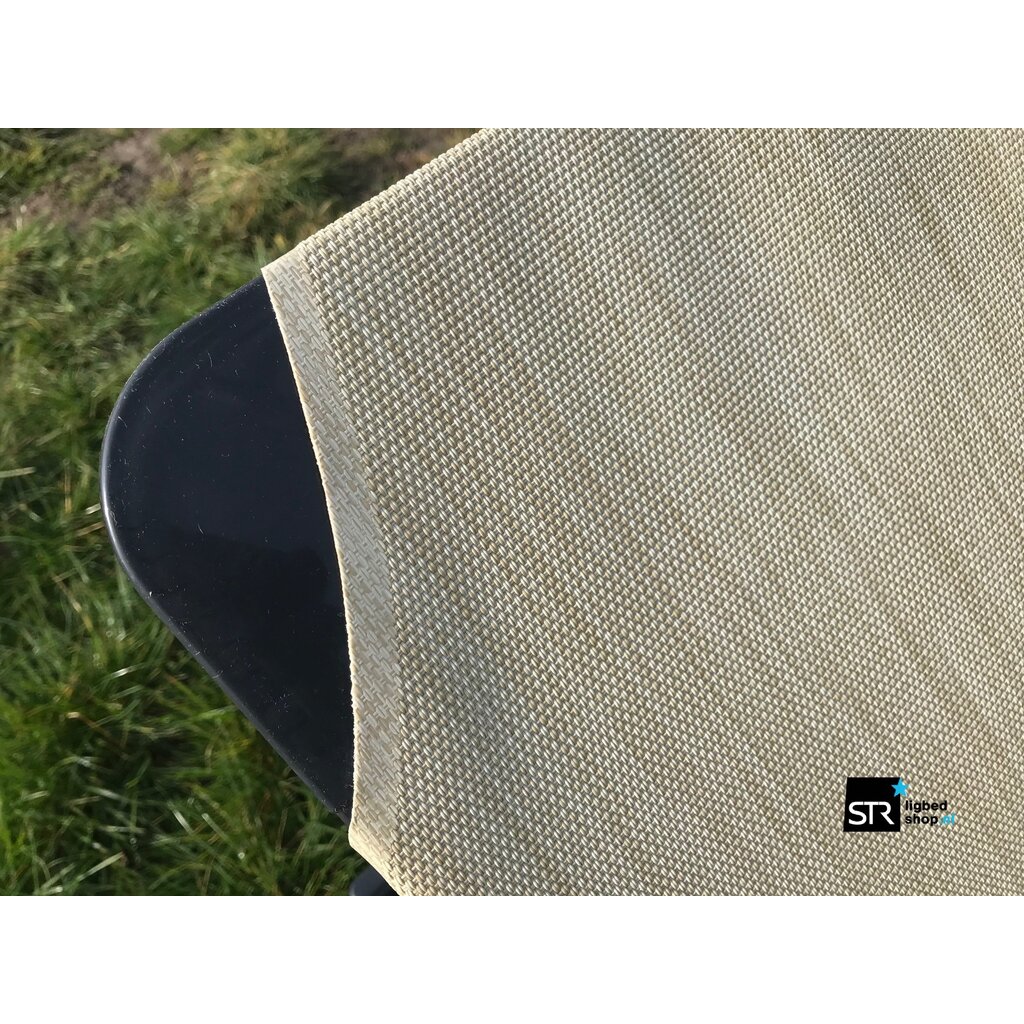 Joluce Ligbed Lena antraciet-ecru + bijzettafel