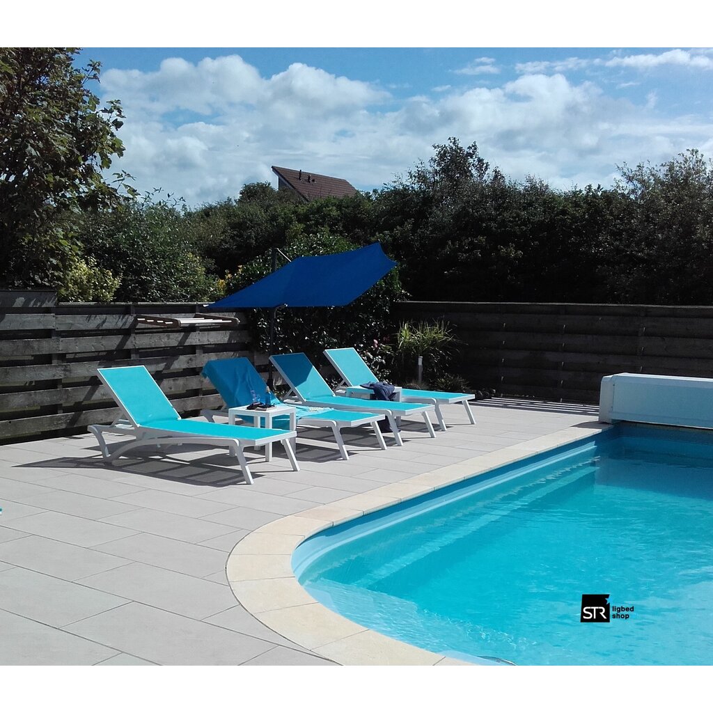 Siesta Ligbed Pacific Ocean wit frame met textileen