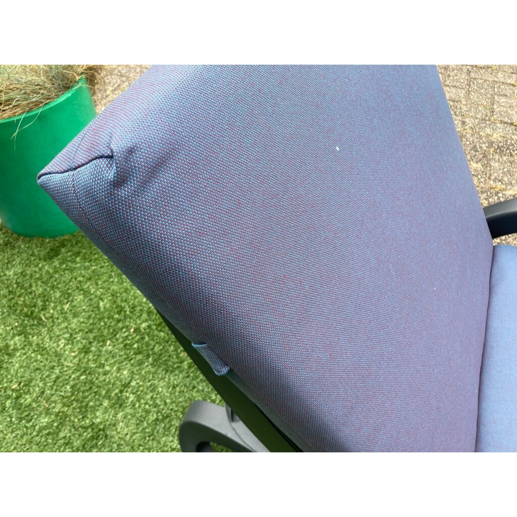 Ligbedshop Ligbedkussen strak Sunbrella comfort 8cm dikte blauwpaars
