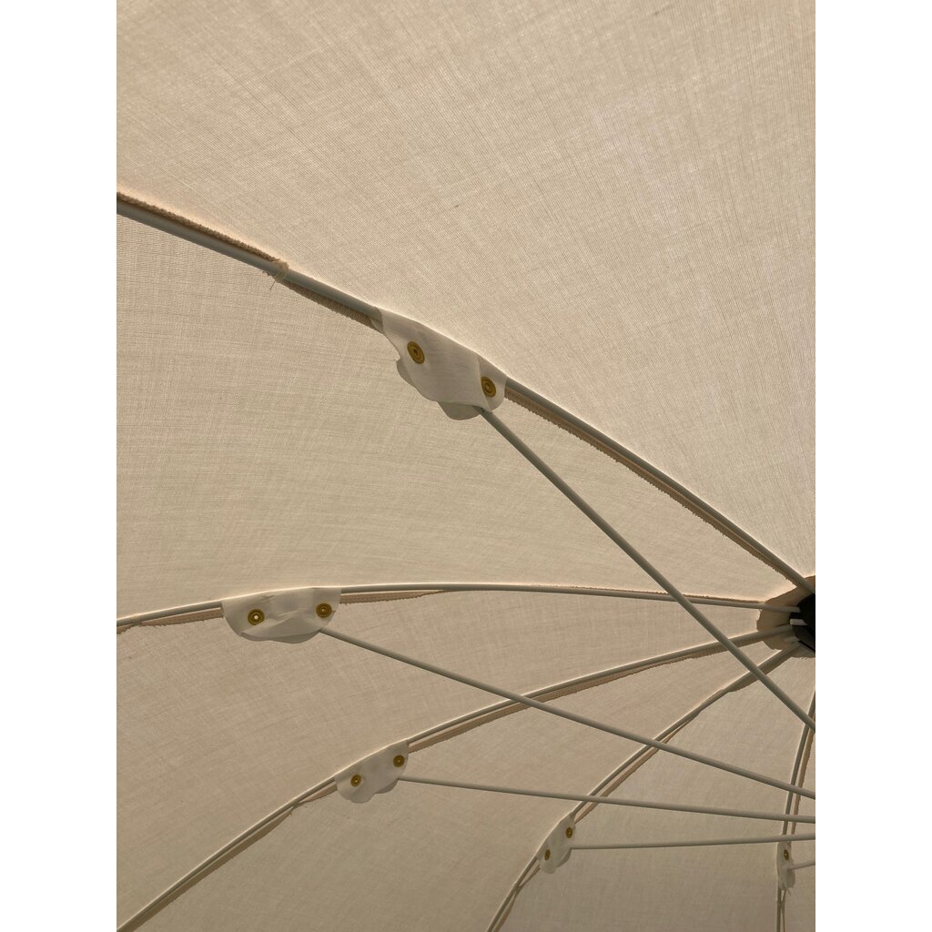 Ligbedshop Prestige parasol met ecru doek en aluminium staander