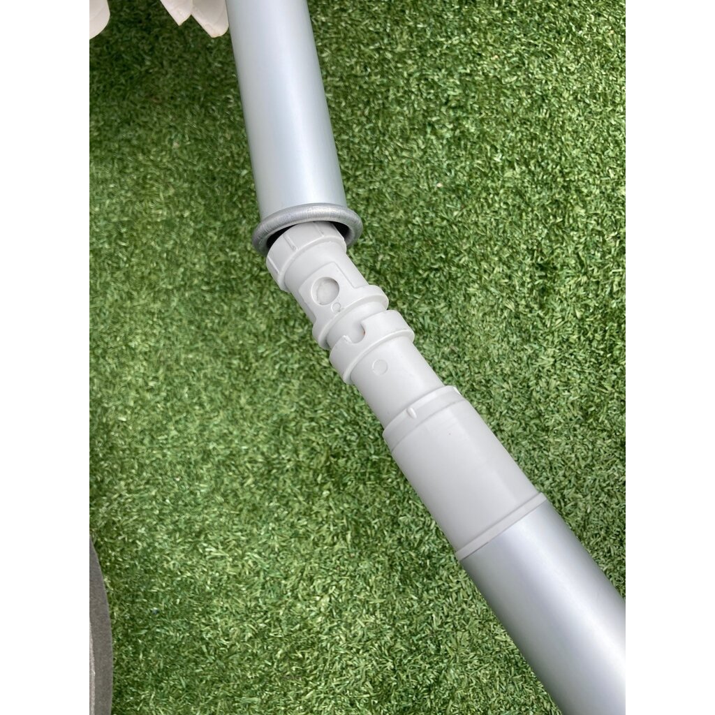 Ligbedshop Prestige parasol met ecru doek en aluminium staander