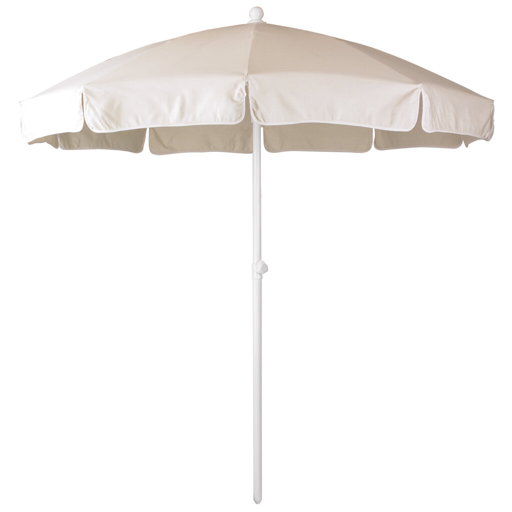 Grosfillex Pool parasol met ecru doek en witte aluminium staander