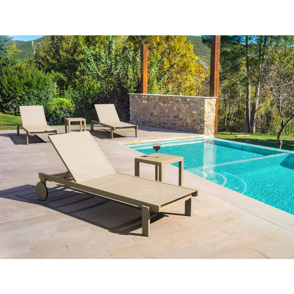 Siesta Stapelbaar strak ligbed Casablanca aluminium met textileen bespanning