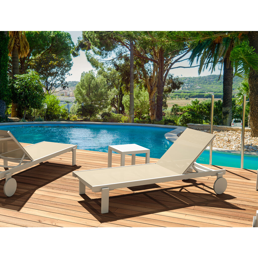 Siesta Stapelbaar strak ligbed Casablanca aluminium met textileen bespanning