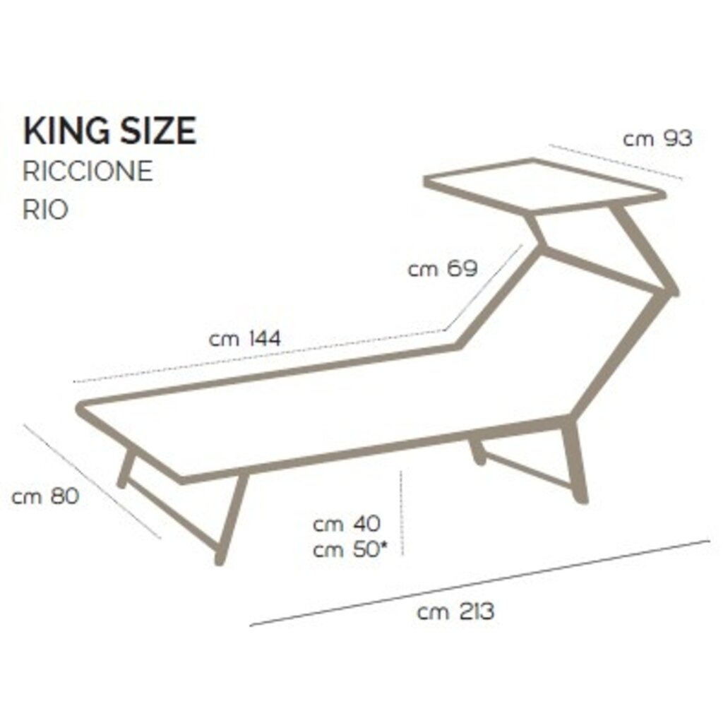 Ramberti Inklapbaar Italiaans ligbed Rio aluminium