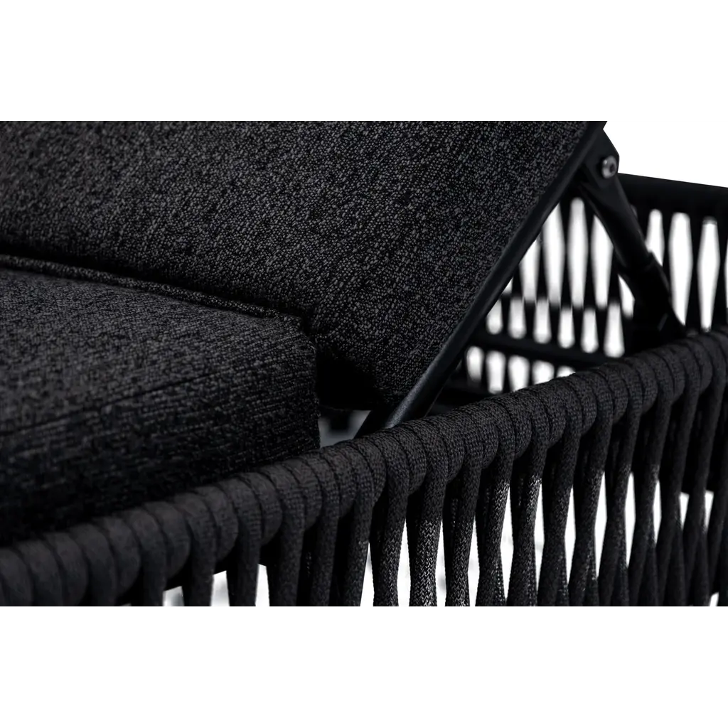 Ligbedshop Modern premium ligbed Nero geheel robuust aluminium met gebonden touw