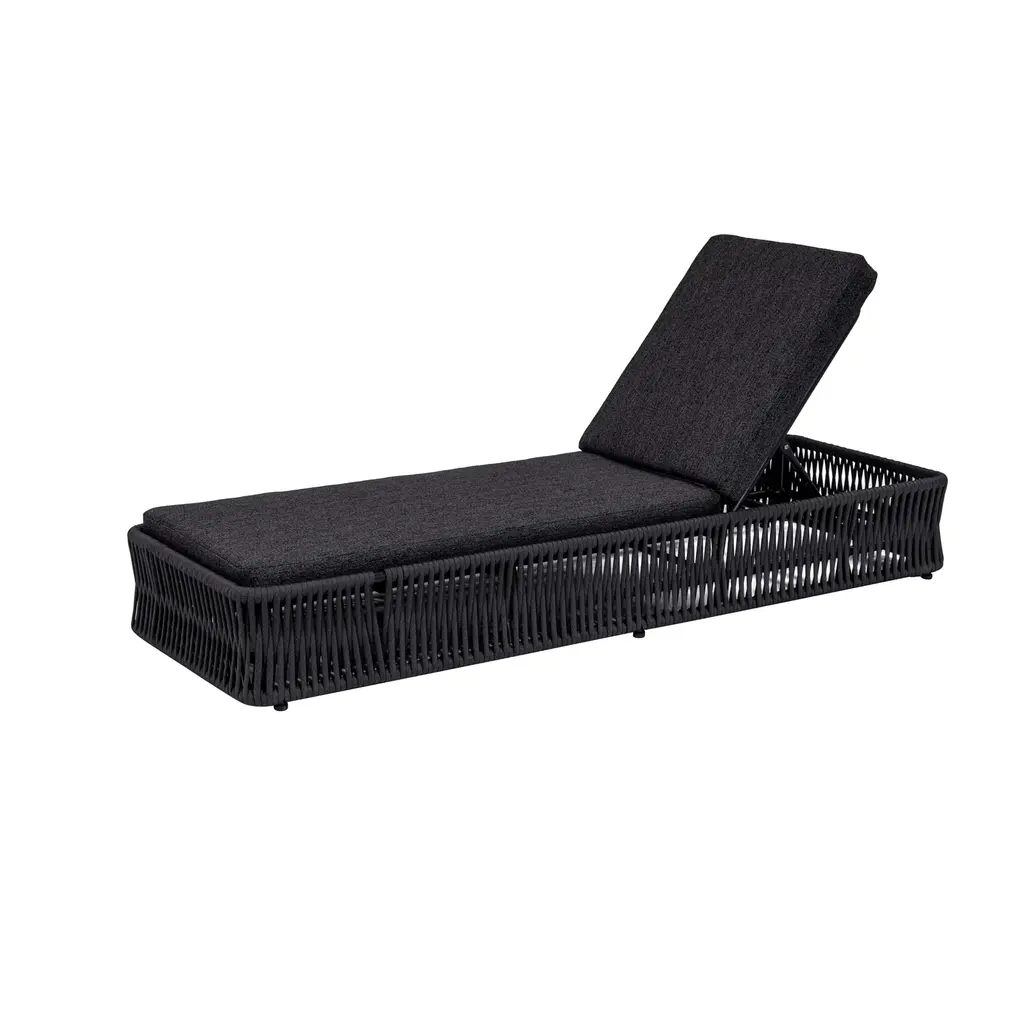 Ligbedshop Modern premium ligbed Nero geheel robuust aluminium met gebonden touw