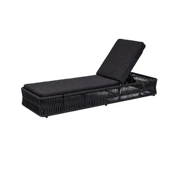 Ligbedshop Ligbed Nero aluminium met gebonden touw