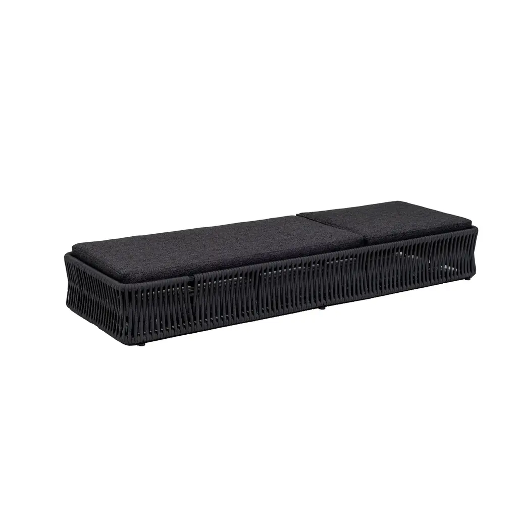 Ligbedshop Modern premium ligbed Nero geheel robuust aluminium met gebonden touw