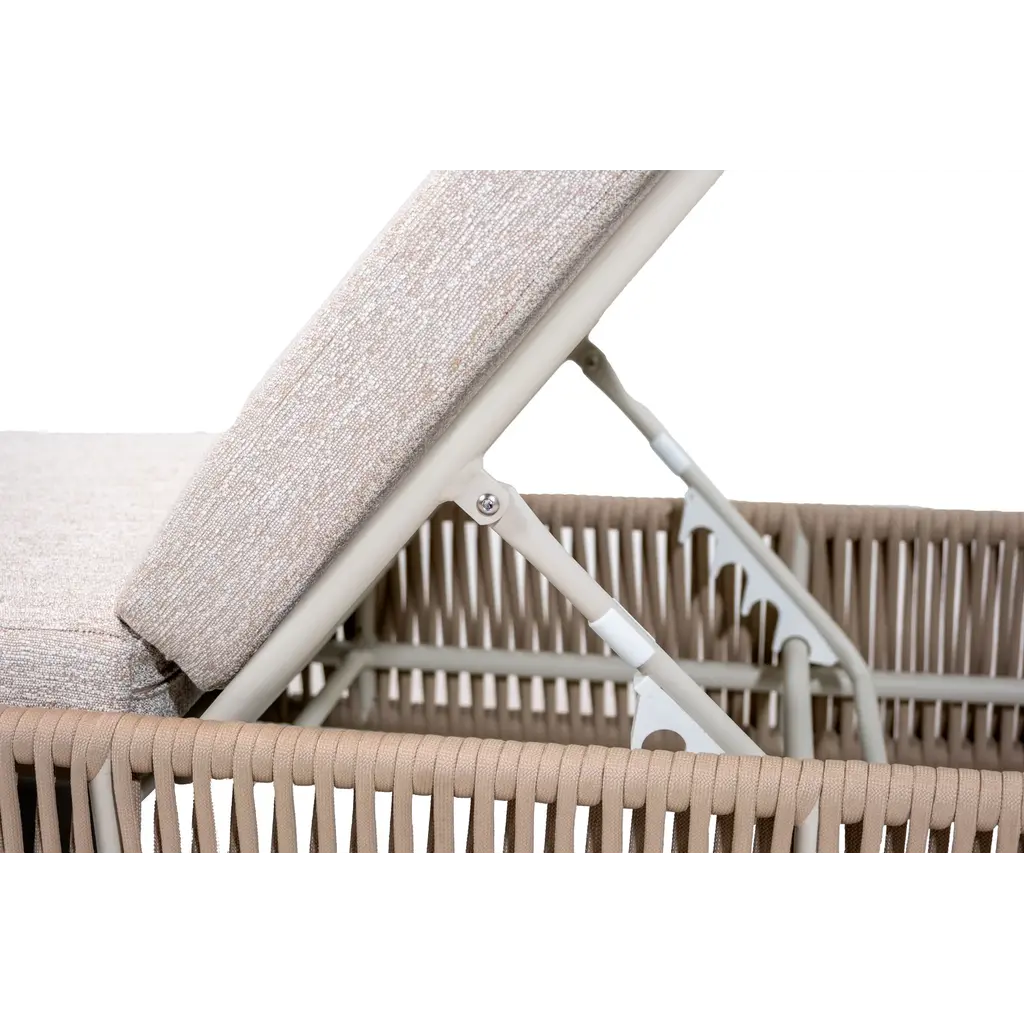 Ligbedshop Modern premium ligbed Nero geheel robuust aluminium met gebonden touw