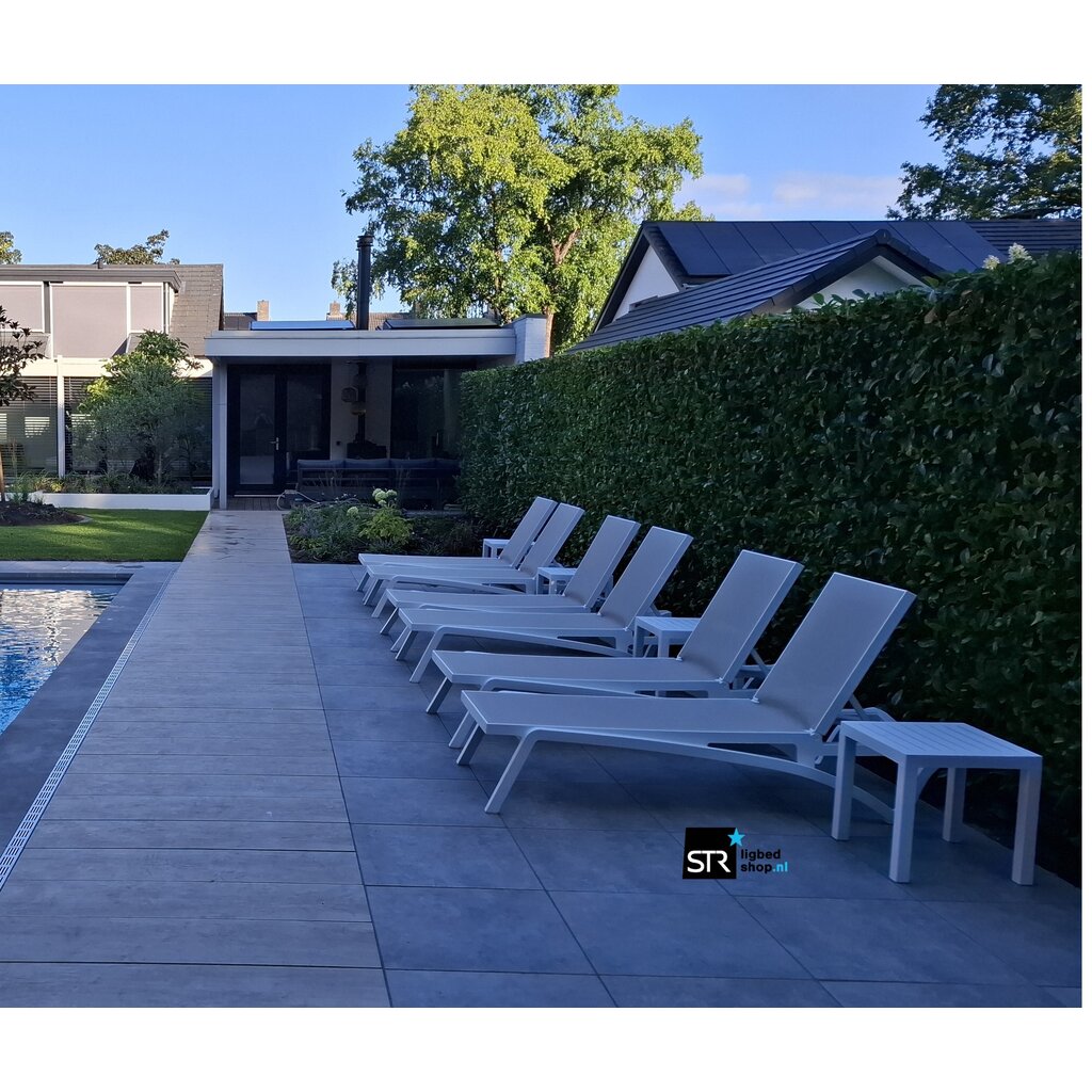 Siesta Ligbed Pacific Ocean wit frame met textileen