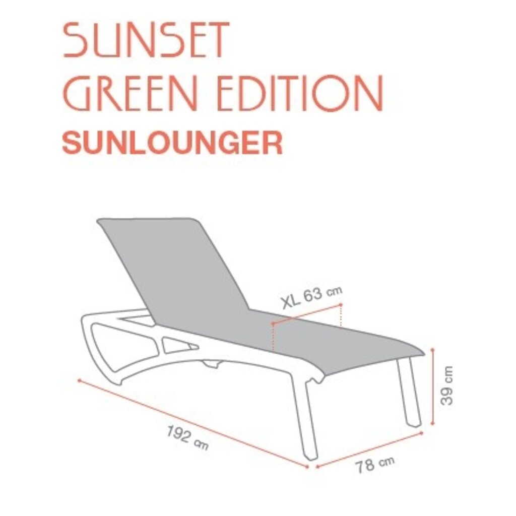 Grosfillex Ligbed Sunset XL Green Edition Eco textileen