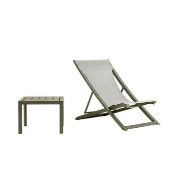 Grosfillex Deckchair Sunset high tech composiet Green Edition