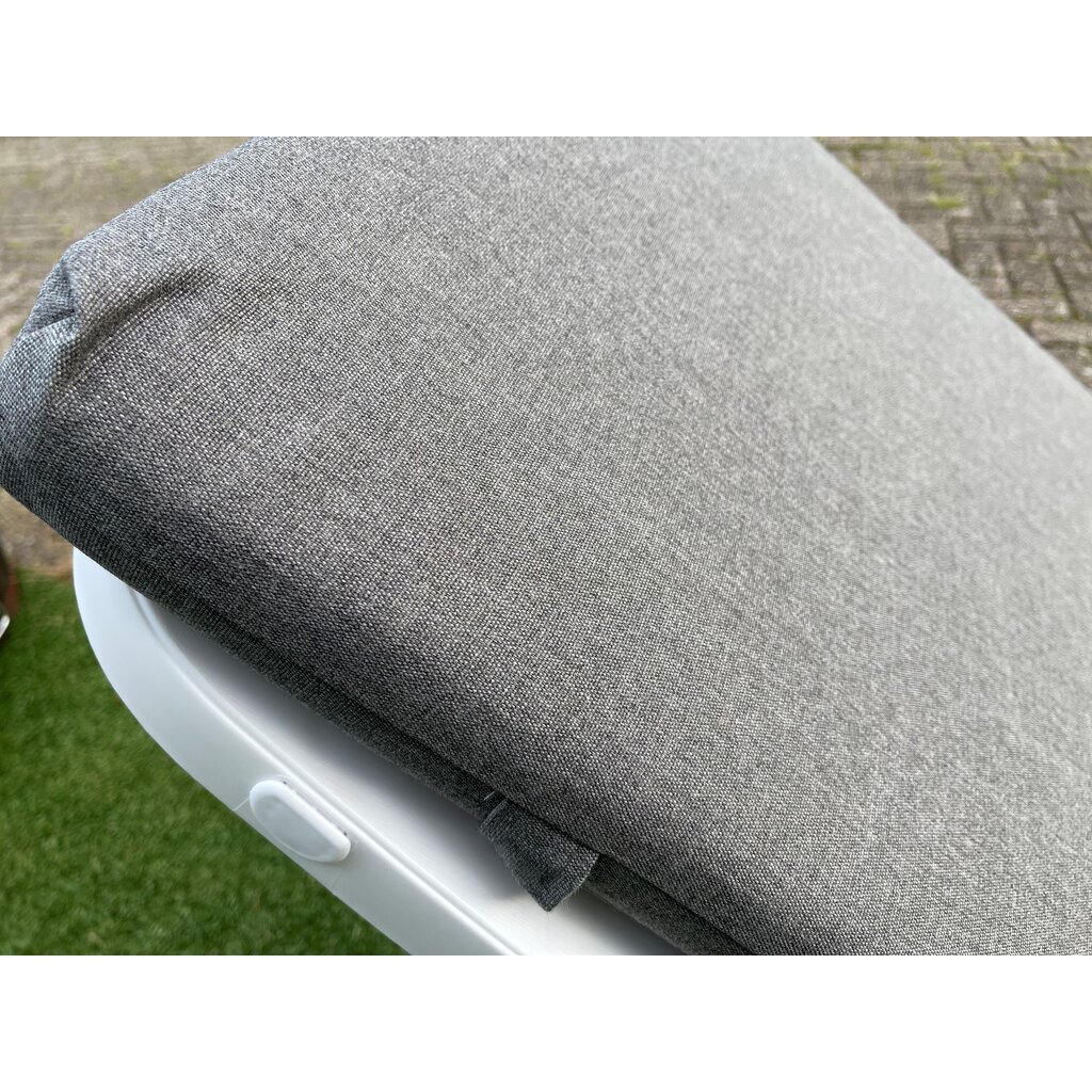 Ligbedshop Ligbedkussen strak Sunbrella Donkergrijs melange