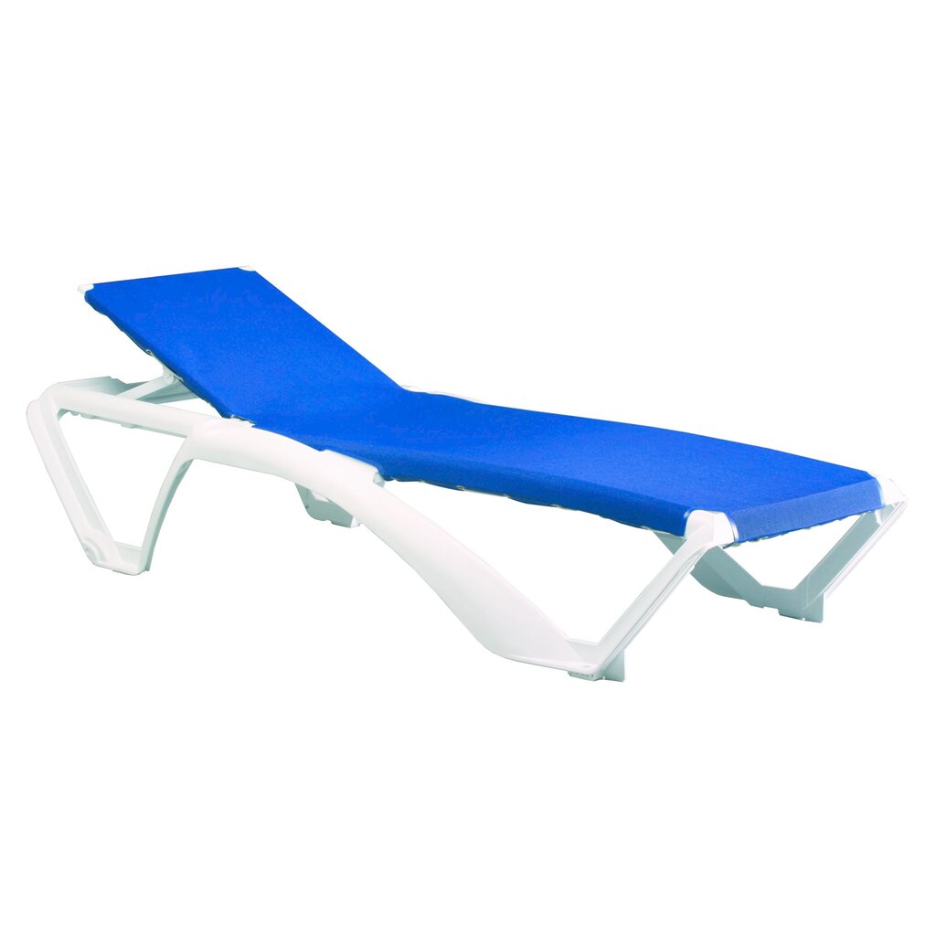 Resol Ligbed Marina Club wit frame met helder blauw textileen SALE