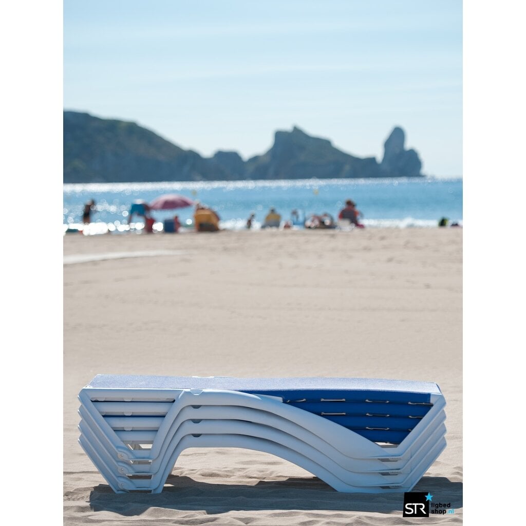Resol Ligbed Marina Club donkergrijs frame met atlantisch blauw textileen SALE