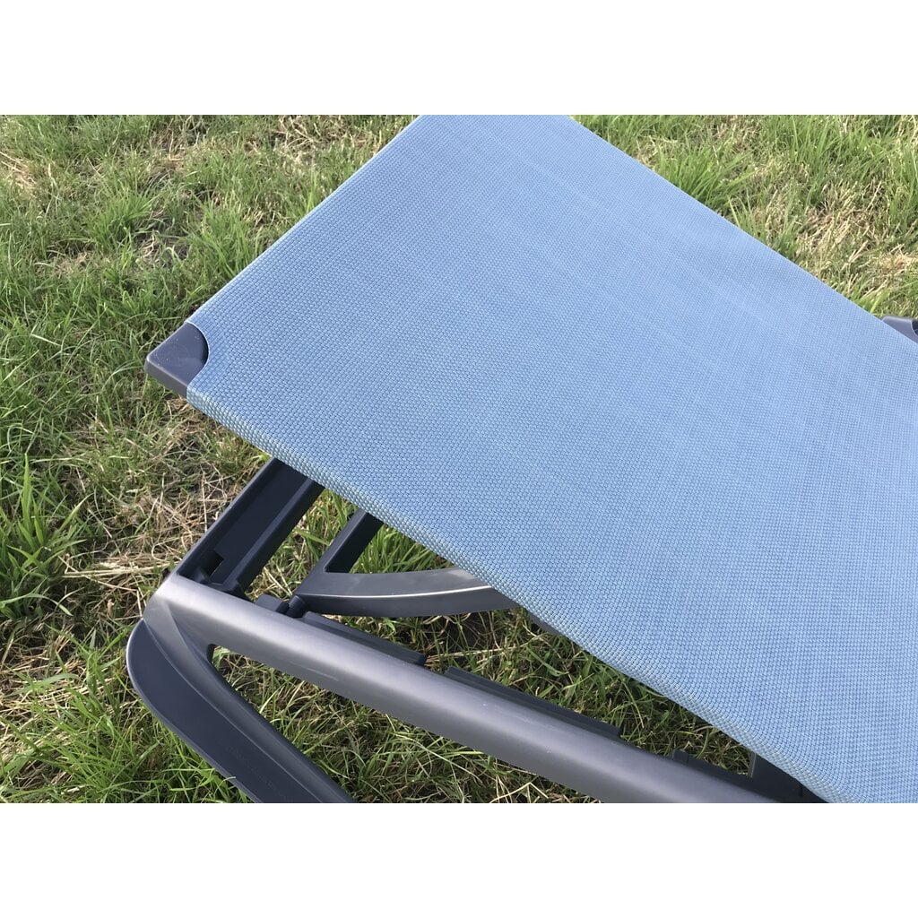 Resol Ligbed Marina Club donkergrijs frame met atlantisch blauw textileen SALE