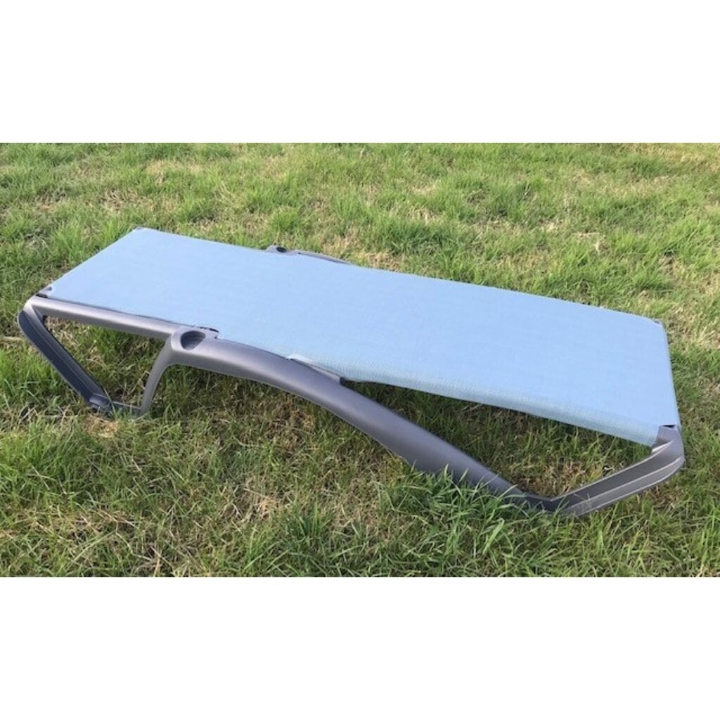 Resol Ligbed Marina Club donkergrijs frame met atlantisch blauw textileen SALE