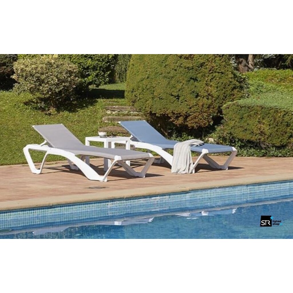Resol Ligbed Marina Club wit frame met lichtgrijs textileen SALE