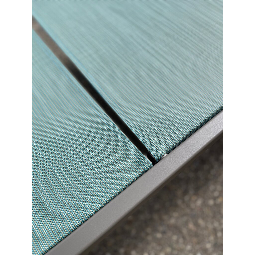 Ezpeleta Aluminium ligbed Lago met textileen en grote wielen