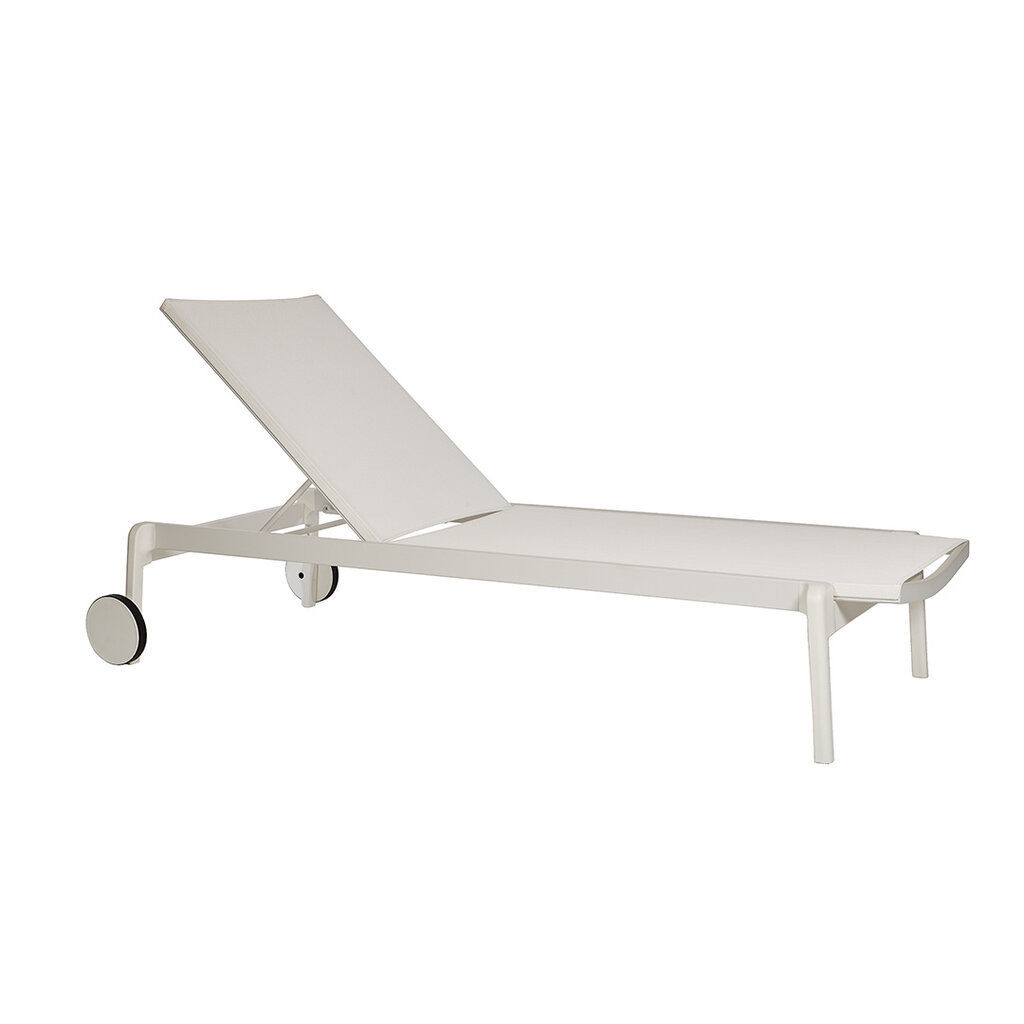 Ezpeleta Aluminium ligbed Lago met textileen en grote wielen