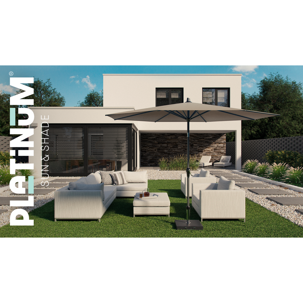Platinum Middenstok parasol Riva Premium rond 300 SALE