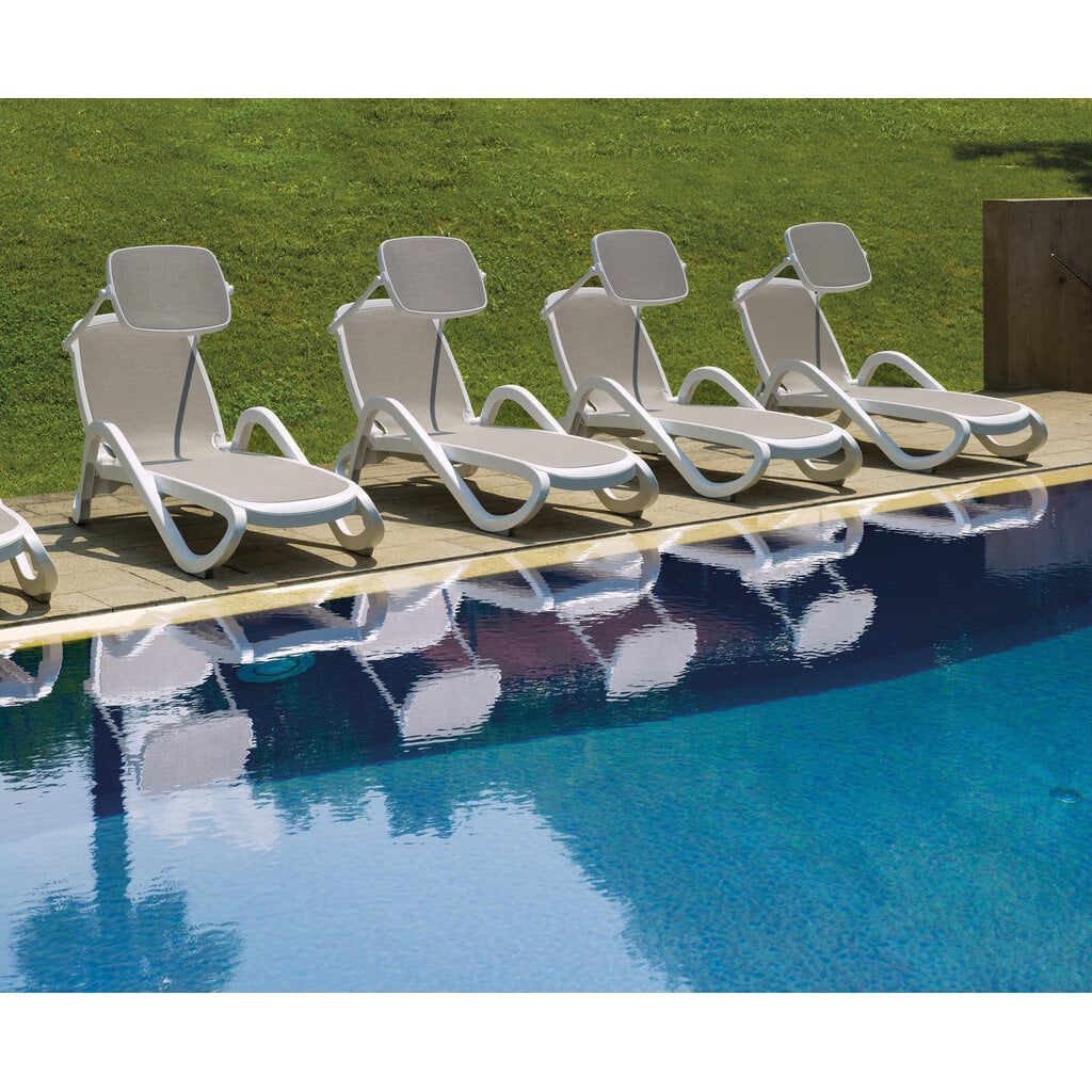 Nardi Ligbed SET Alfa antraciet frame - antraciet textileen en armleuning met luifel SALE
