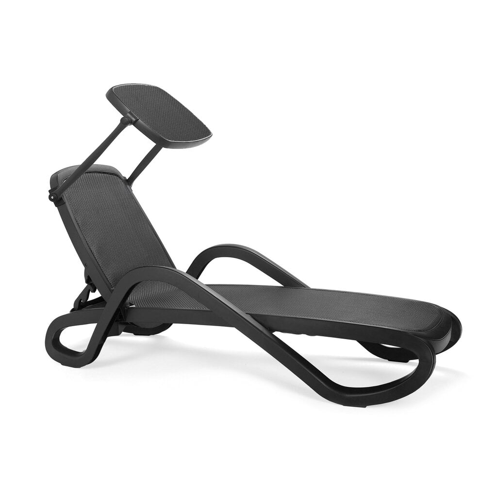 Nardi Ligbed SET Alfa antraciet frame - antraciet textileen en armleuning met luifel SALE
