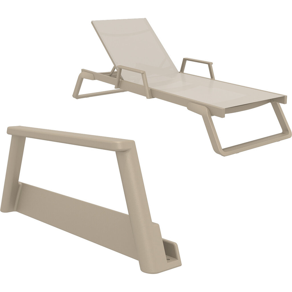 Siesta Losse set kunststof armsteunen ligbed Tropic