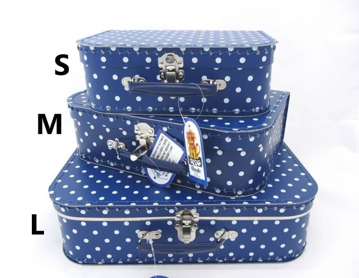 Koffer Blauw met Stip Maat M-2