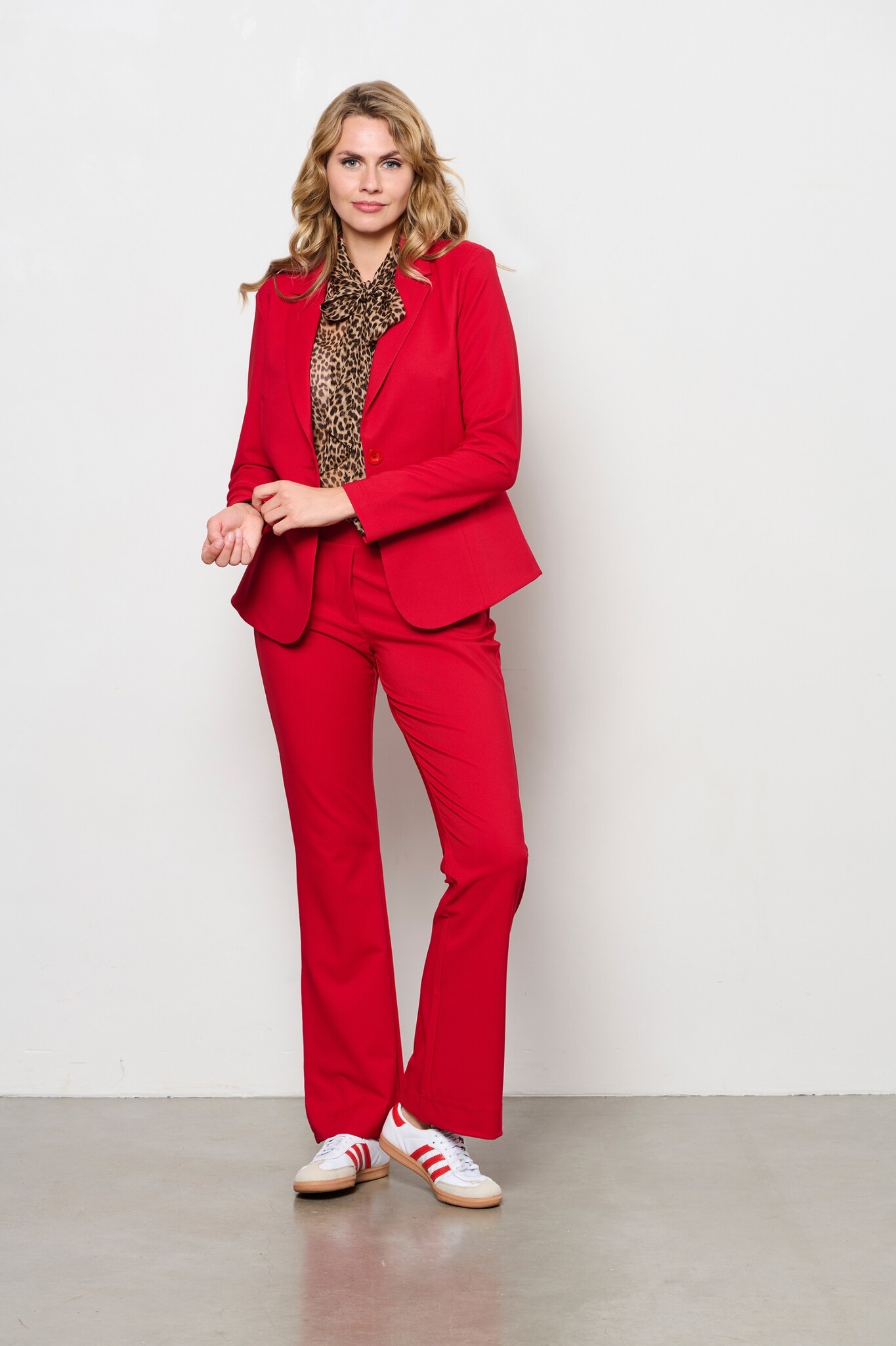 &Co Broek Charlie Twill Red