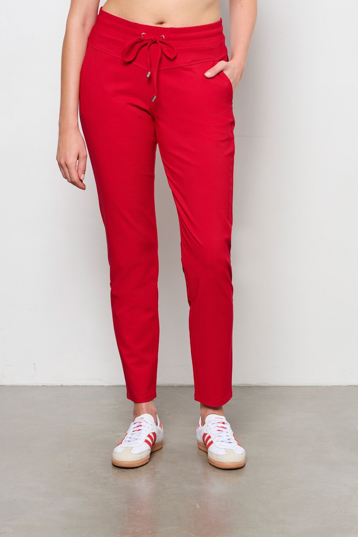 &Co Broek Penny Twill Red