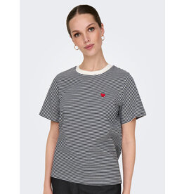 JDY T-shirt Pisa White/navy