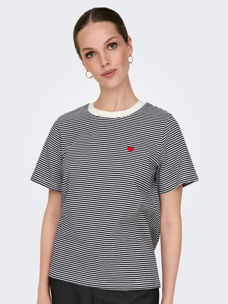 JDY T-shirt Pisa White/navy