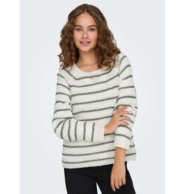 JDY Trui Ellen White/olive