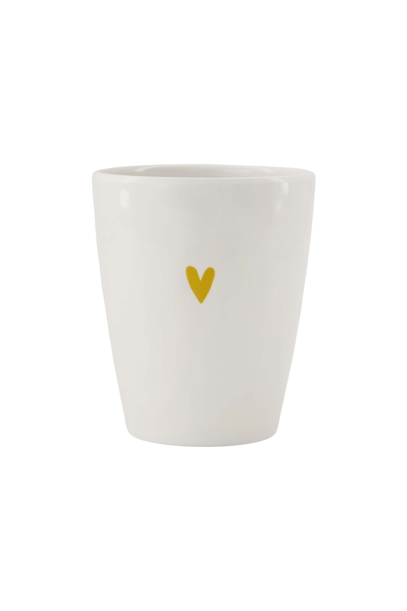 Zusss drinkbeker melamine goud hartje wit/zwart