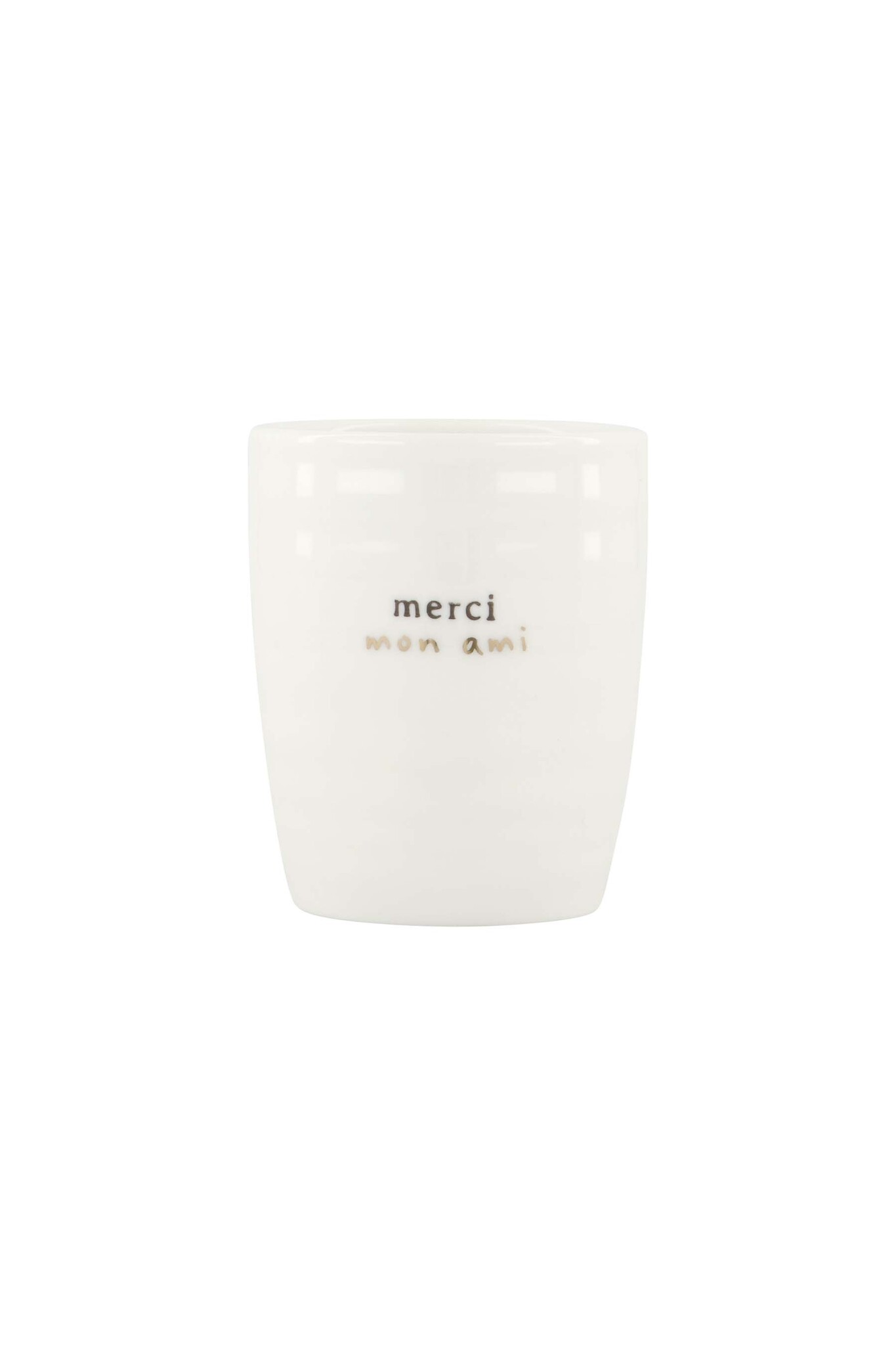 Zusss espressokop merci mon ami wit/zwart/goud