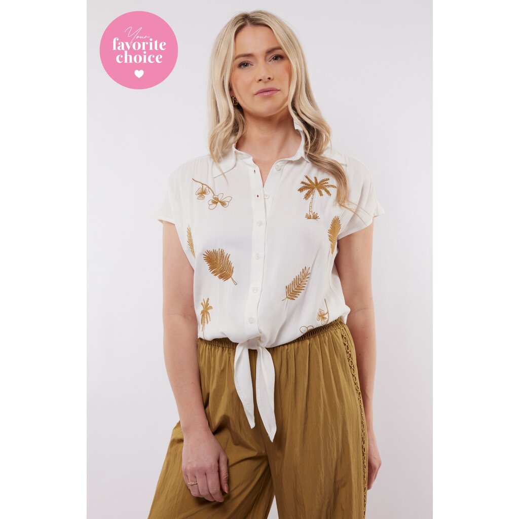 C&S the label Blouse Portofino White