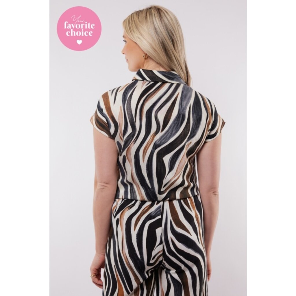 C&S the label Blouse Puerto Rico Tiger eye