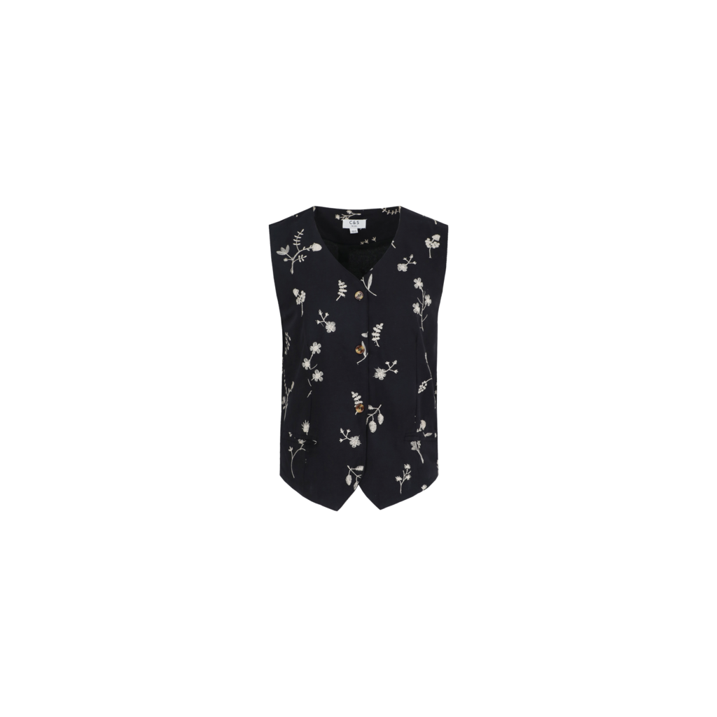 C&S the label Gilet Postiano Black