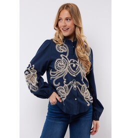 C&S the label Blouse Lisanne Blue